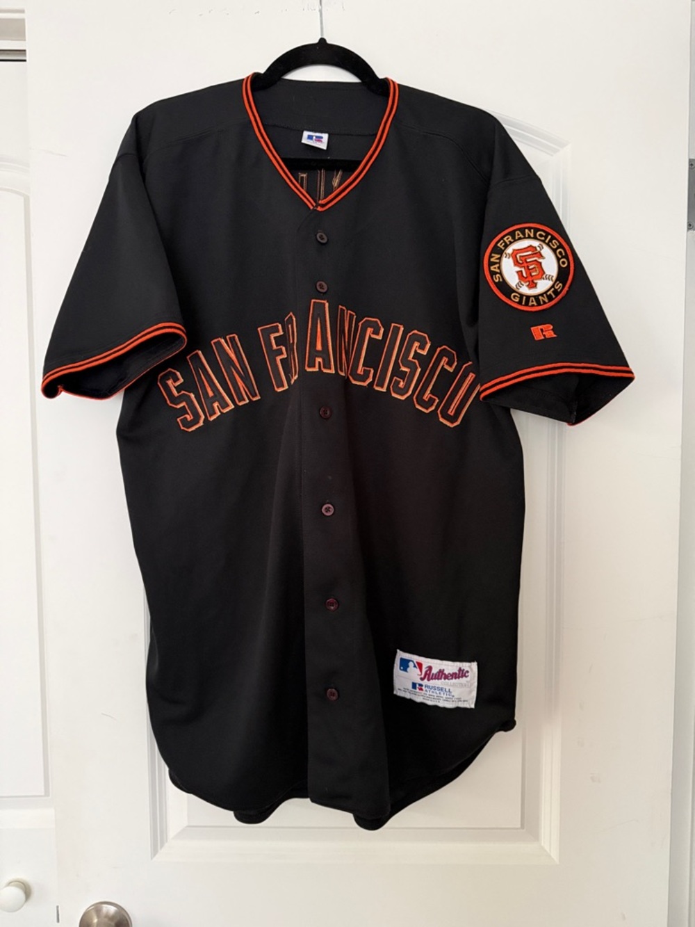 Russell Athletic San Francisco Giants Black and Orange Jersey